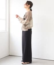 ZMSGE17128 al'aise modulation(アレーズモジュレーション) 配色デザインニットブルゾン ベージュ