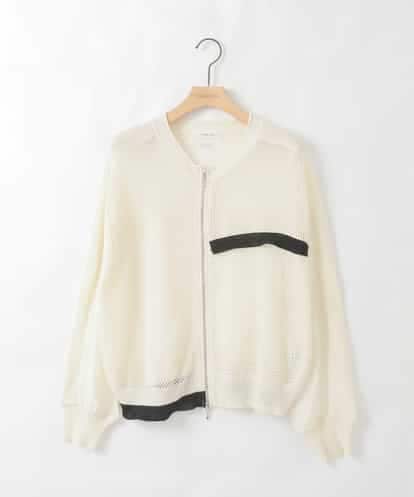 ZMSGE17128 al'aise modulation 配色デザインニットブルゾン