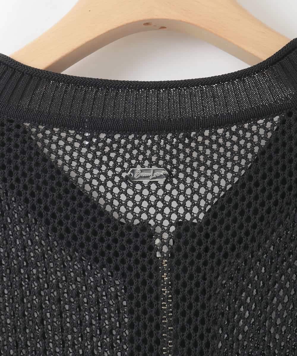 ZMSGE17128 al'aise modulation(アレーズモジュレーション) 配色デザインニットブルゾン ブラック