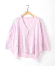 ZMSGE26110 al'aise modulation(アレーズモジュレーション) 【洗える】さらりスリットVネックカーディガン ピンク