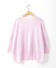 ZMSGE26110 al'aise modulation(アレーズモジュレーション) 【洗える】さらりスリットVネックカーディガン ピンク