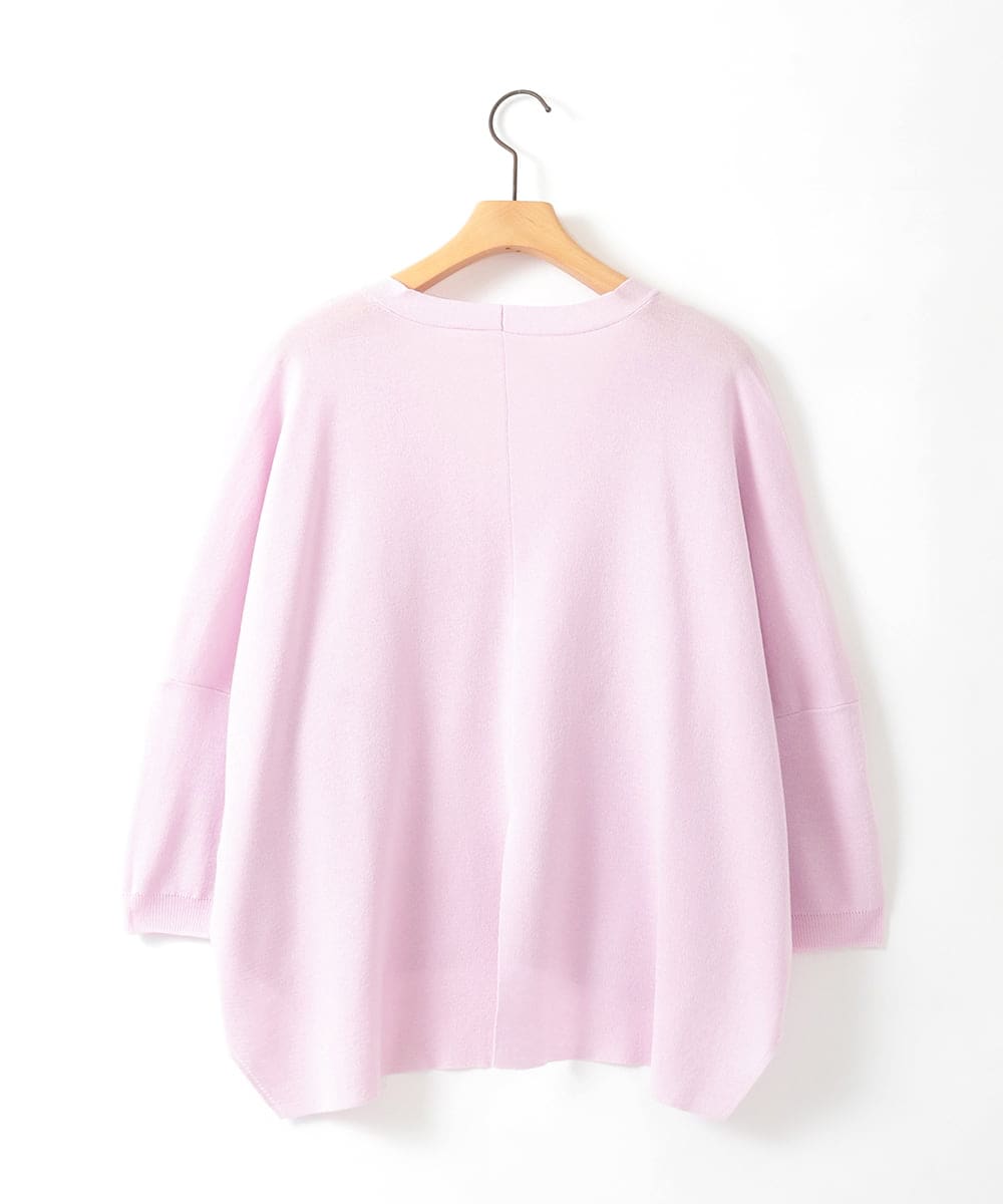 ZMSGE26110 al'aise modulation(アレーズモジュレーション) 【洗える】さらりスリットVネックカーディガン ピンク