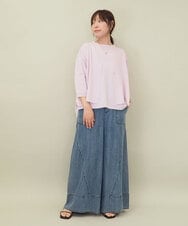 ZMSGE26110 al'aise modulation(アレーズモジュレーション) 【洗える】さらりスリットVネックカーディガン ピンク