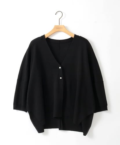 ZMSGE26110 al'aise modulation 【洗える】さらりスリットVネックカーディガン