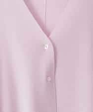 ZMSGE26110 al'aise modulation(アレーズモジュレーション) 【洗える】さらりスリットVネックカーディガン ピンク