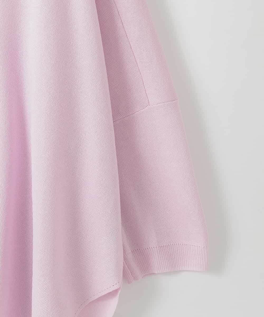 ZMSGE26110 al'aise modulation(アレーズモジュレーション) 【洗える】さらりスリットVネックカーディガン ピンク