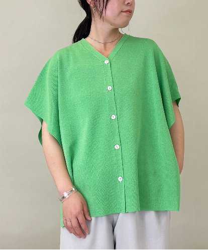 ZMSGE27110 al'aise modulation 【洗える】サラッと2WAYカーディガン