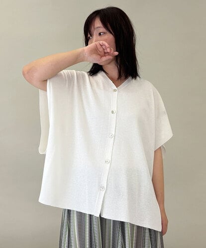 ZMSGE27110 al'aise modulation 【洗える】サラッと2WAYカーディガン