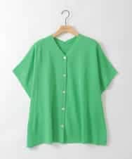 ZMSGE27110 al'aise modulation(アレーズモジュレーション) 【洗える】サラッと2WAYカーディガン グリーン