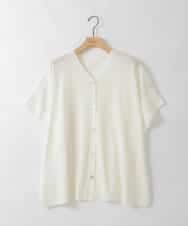 ZMSGE27110 al'aise modulation(アレーズモジュレーション) 【洗える】サラッと2WAYカーディガン ホワイト