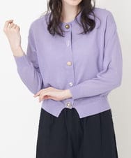 ZMSGT03154 al'aise modulation(アレーズモジュレーション) ビジュー付きカーディガン パープル