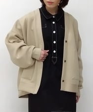 ZMTET01168 al'aise modulation(アレーズモジュレーション) 【日本製】BIGシルエットダンボールカーディガン ベージュ