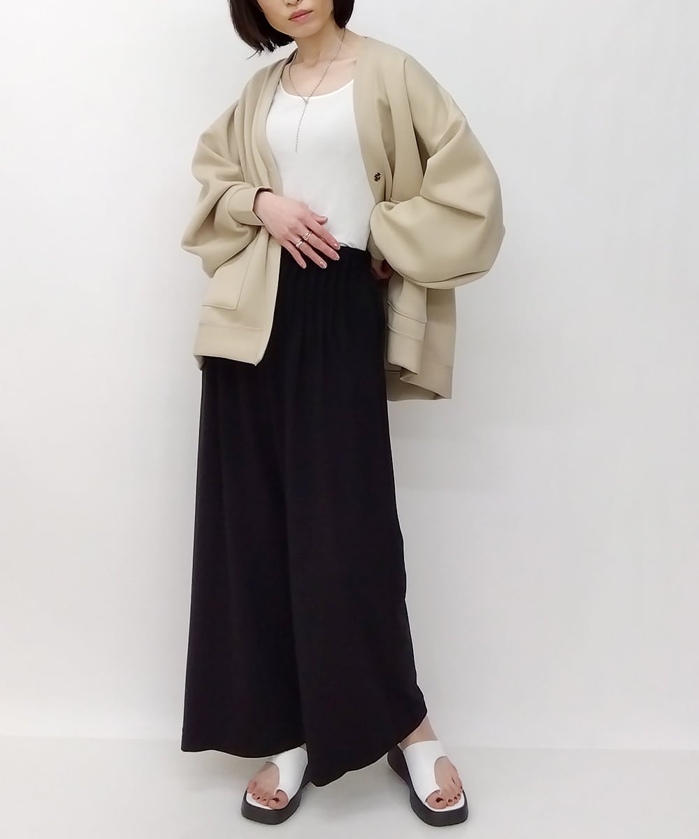 ZMTET01168 al'aise modulation(アレーズモジュレーション) 【日本製】BIGシルエットダンボールカーディガン ベージュ