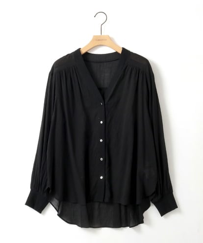 ZMTGE10095 al'aise modulation 【洗える】エアリーシアーリブポイントカーディガン