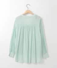 ZMTGE10095 al'aise modulation(アレーズモジュレーション) 【洗える】エアリーシアーリブポイントカーディガン グリーン