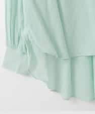 ZMTGE10095 al'aise modulation(アレーズモジュレーション) 【洗える】エアリーシアーリブポイントカーディガン グリーン