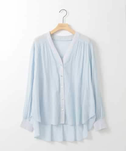 ZMTGE10095 al'aise modulation 【洗える】エアリーシアーリブポイントカーディガン