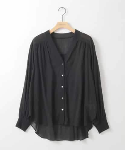 ZMTGE10095 al'aise modulation 【洗える】エアリーシアーリブポイントカーディガン