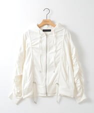 ZMTGE11150 al'aise modulation(アレーズモジュレーション) ドロストコードパーカー ホワイト