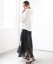 ZMTGE11150 al'aise modulation(アレーズモジュレーション) ドロストコードパーカー ホワイト