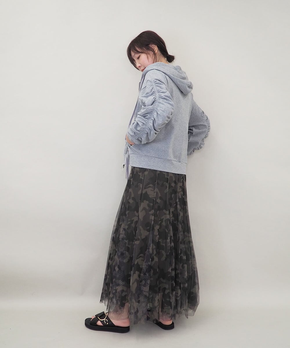 ZMTGE11150 al'aise modulation(アレーズモジュレーション) ドロストコードパーカー ライトグレー