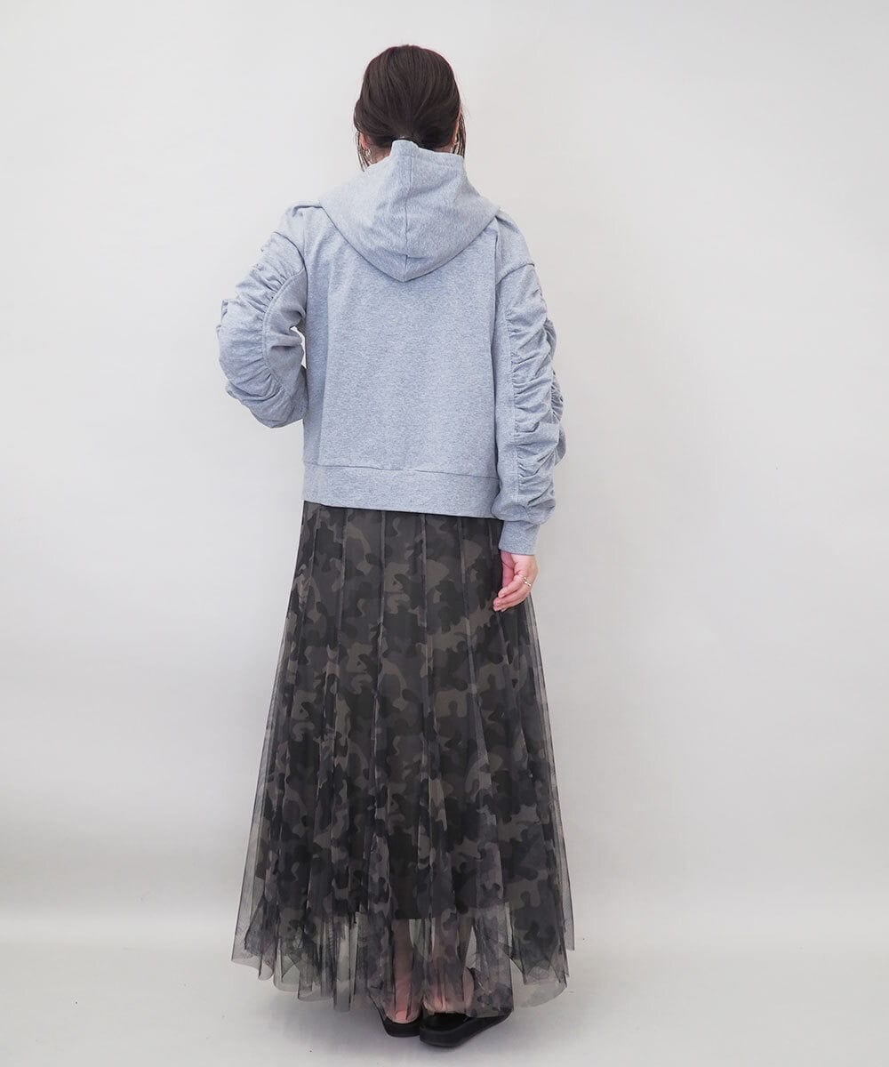 ZMTGE11150 al'aise modulation(アレーズモジュレーション) ドロストコードパーカー ライトグレー