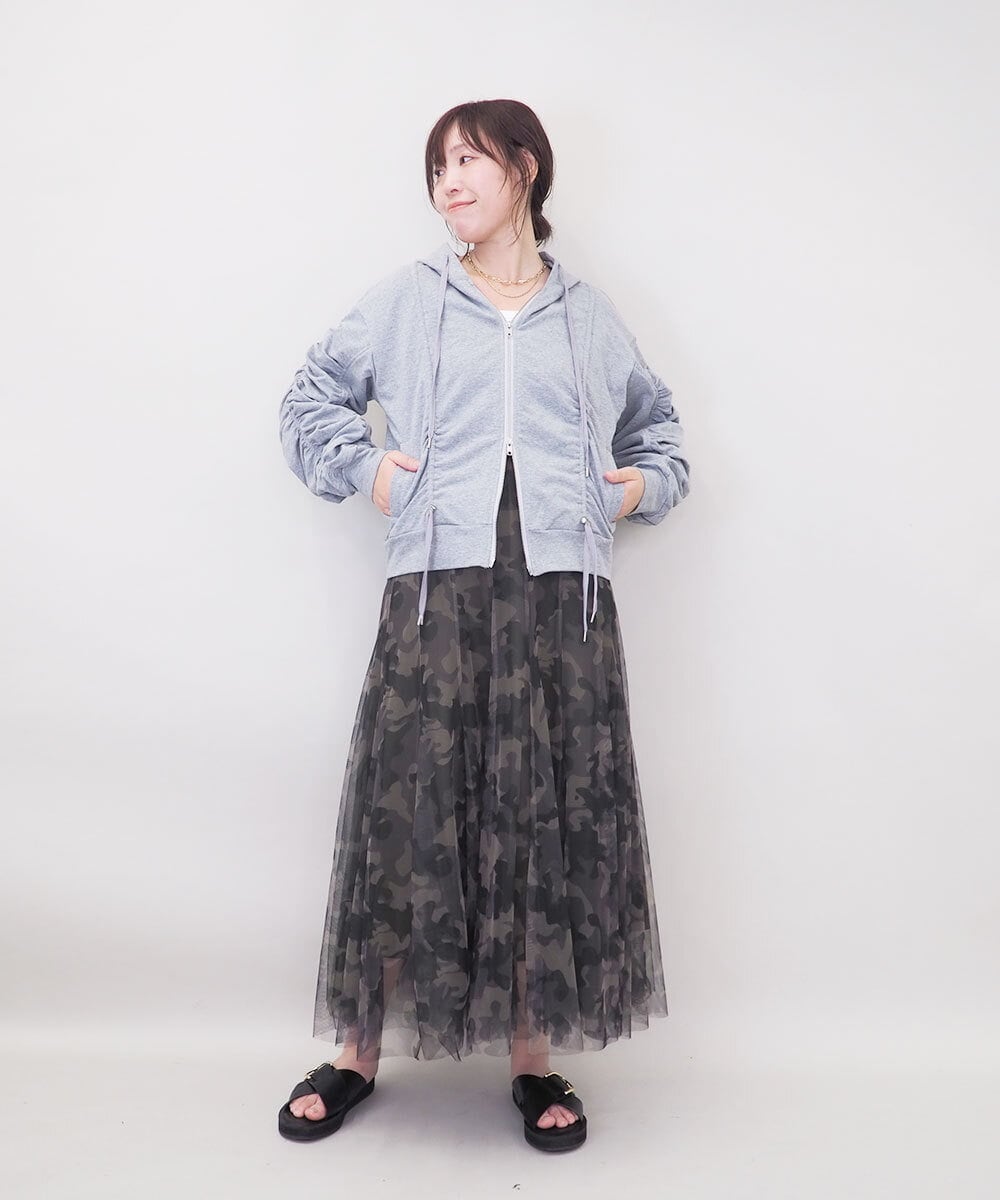 ZMTGE11150 al'aise modulation(アレーズモジュレーション) ドロストコードパーカー ライトグレー