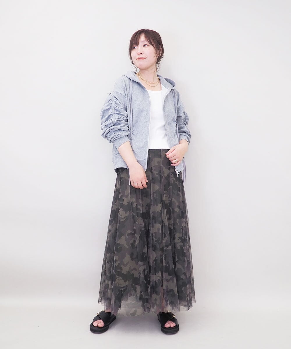 ZMTGE11150 al'aise modulation(アレーズモジュレーション) ドロストコードパーカー ライトグレー