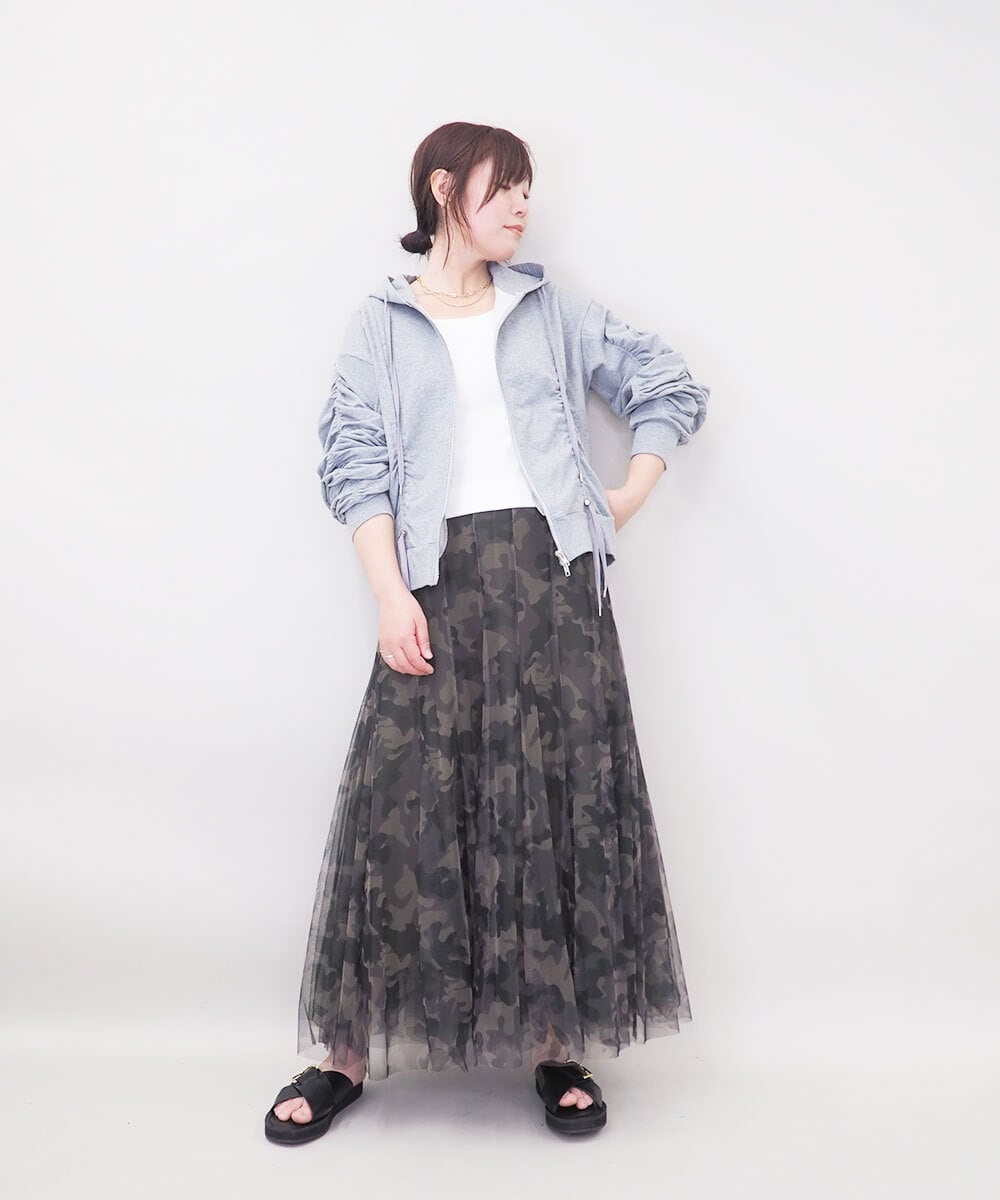 ZMTGE11150 al'aise modulation(アレーズモジュレーション) ドロストコードパーカー ライトグレー