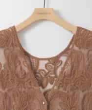 ZMTGE14110 al'aise modulation(アレーズモジュレーション) 【2WAY】レース刺繍ジレ ベージュ