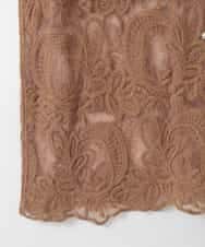 ZMTGE14110 al'aise modulation(アレーズモジュレーション) 【2WAY】レース刺繍ジレ ベージュ