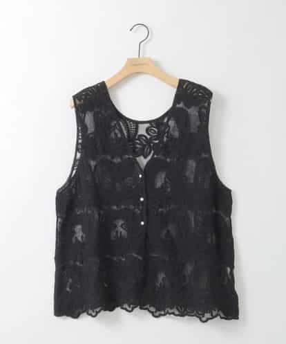 ZMTGE14110 al'aise modulation 【2WAY】レース刺繍ジレ
