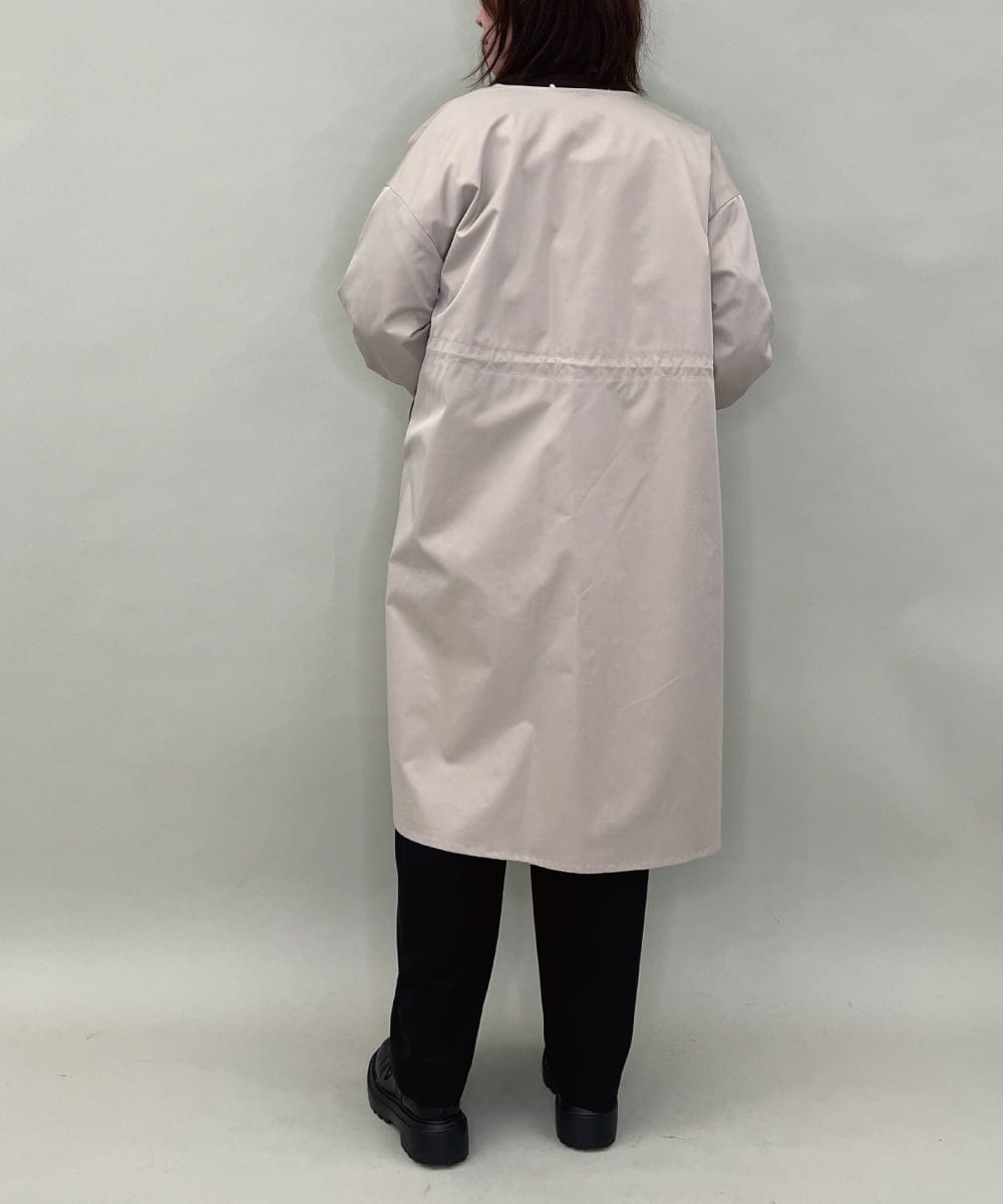 ZMUAE22178 al'aise modulation(アレーズモジュレーション) ノーカラードロストロングコート グレー