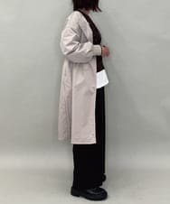 ZMUAE22178 al'aise modulation(アレーズモジュレーション) ノーカラードロストロングコート グレー