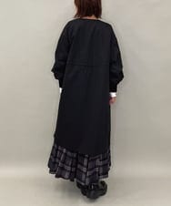 ZMUAE22178 al'aise modulation(アレーズモジュレーション) ノーカラードロストロングコート ブラック