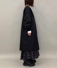 ZMUAE22178 al'aise modulation(アレーズモジュレーション) ノーカラードロストロングコート ブラック