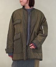 ZMUAE23280 al'aise modulation(アレーズモジュレーション) 異素材切り替えミリタリーライクブルゾン カーキ