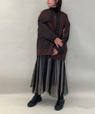 ZMUAE23280 al'aise modulation(アレーズモジュレーション) 異素材切り替えミリタリーライクブルゾン ブラウン