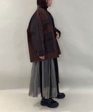 ZMUAE23280 al'aise modulation(アレーズモジュレーション) 異素材切り替えミリタリーライクブルゾン ブラウン