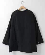 ZMUAE23280 al'aise modulation(アレーズモジュレーション) 異素材切り替えミリタリーライクノーカラーコート ブラック