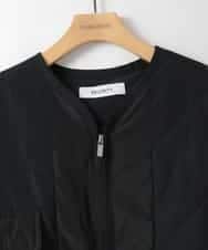 ZMUAE23280 al'aise modulation(アレーズモジュレーション) 異素材切り替えミリタリーライクノーカラーコート ブラック