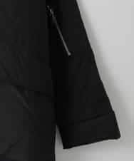 ZMUAE23280 al'aise modulation(アレーズモジュレーション) 異素材切り替えミリタリーライクノーカラーコート ブラック