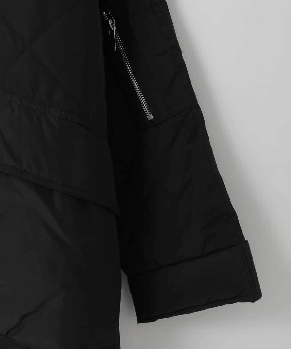 ZMUAE23280 al'aise modulation(アレーズモジュレーション) 異素材切り替えミリタリーライクノーカラーコート ブラック