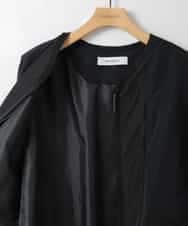 ZMUAE23280 al'aise modulation(アレーズモジュレーション) 異素材切り替えミリタリーライクノーカラーコート ブラック