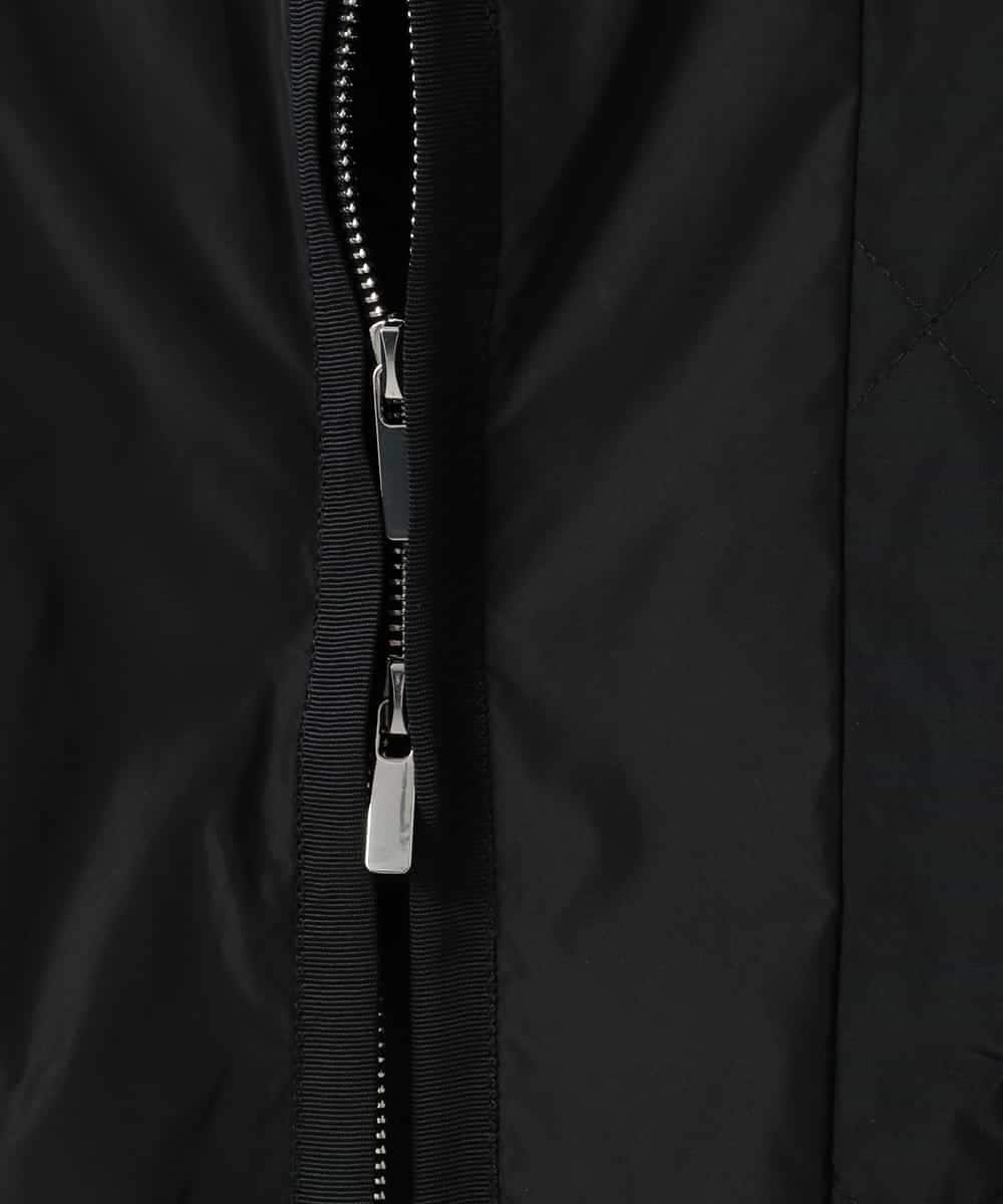 ZMUAE23280 al'aise modulation(アレーズモジュレーション) 異素材切り替えミリタリーライクノーカラーコート ブラック