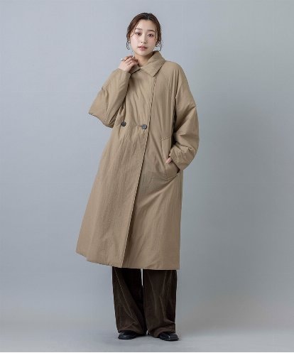 ZMUAH21220 al'aise modulation 中綿入りオープンカラーコート