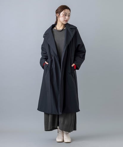 ZMUAH21220 al'aise modulation 中綿入りオープンカラーコート