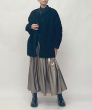 ZMUAW10320 al'aise modulation(アレーズモジュレーション) 【2WAY】エコファーコート ブラック