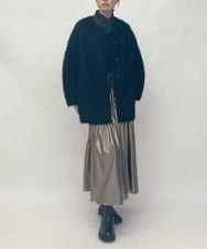 ZMUAW10320 al'aise modulation(アレーズモジュレーション) 【2WAY】エコファーコート ブラック