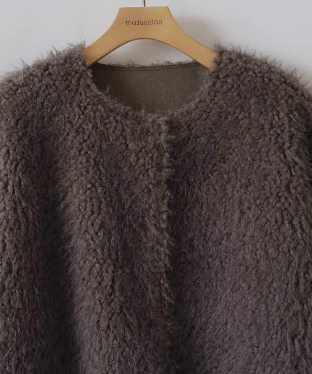 ZMUAW10320 al'aise modulation(アレーズモジュレーション) 【2WAY】エコファーコート カーキ